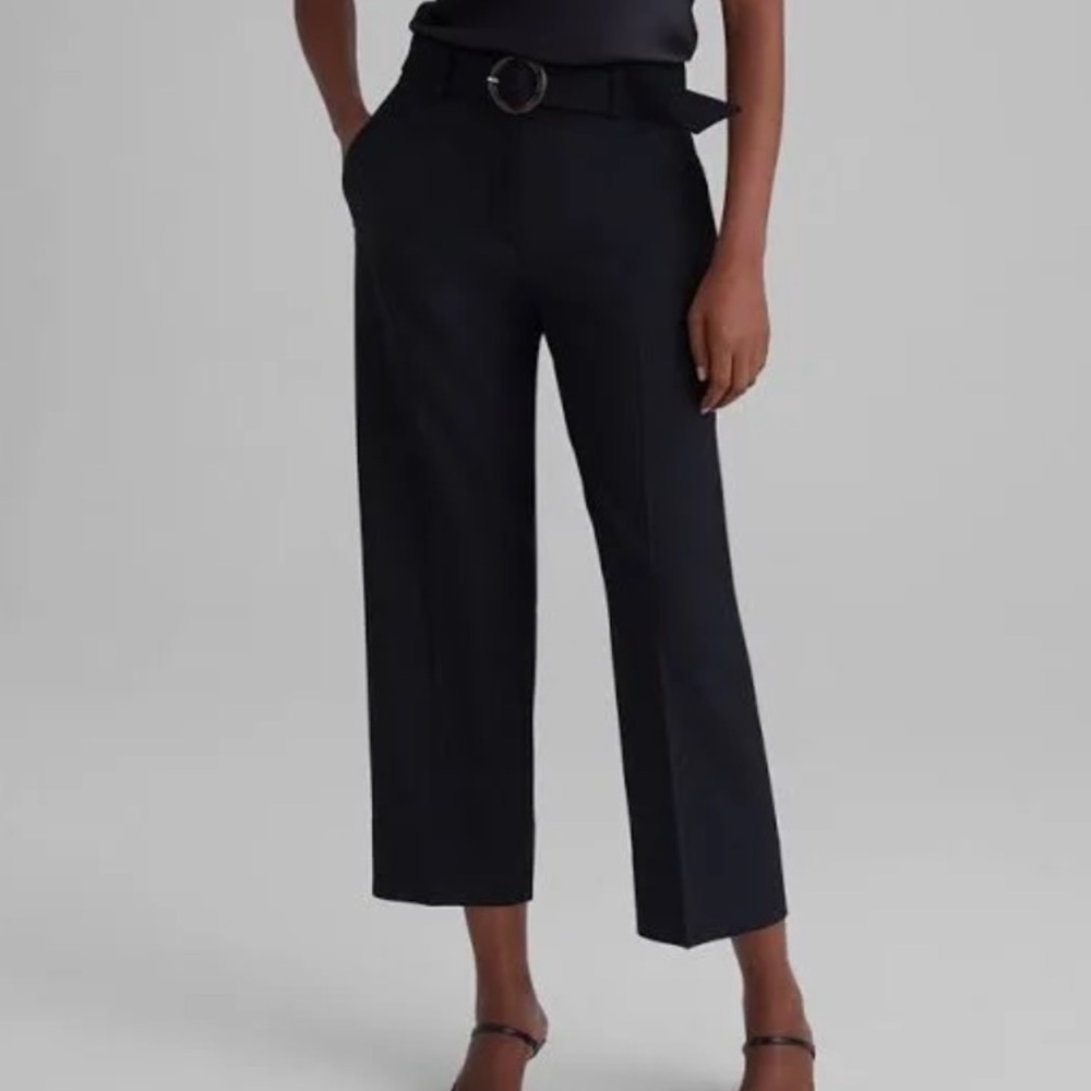 Club Monaco round buckle wool blend trouser  | size 6